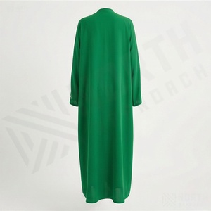 2025 OEM Kimono Outwear Abaya High Stretch Soft Thicker Polyester Fabric Muslim Women V Neck Long Sleeve Party Ramadan Wedding - Product Image 2