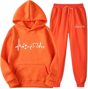 Conjunto de Sudadera con Capucha Casual Ecológica Forrada de Polar, Cómodo, Ligero, Transpirable, de Longitud Completa, para Otoño - Product Image 4