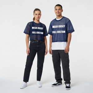 เสื้อเชิ้ตโลโก้แบบสั่งทำพิเศษ ผ้าตาข่าย พิมพ์ลายตัวอักษร สำหรับผู้ชาย สีสันสดใส แบบยูนิเซ็กส์ แขนสั้น เสื้อถัก เสื้อฟุตบอล สตรีทแวร์ - Product Image 6