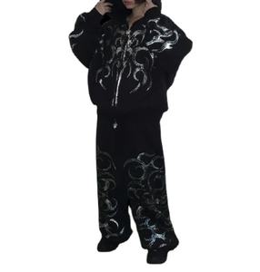 Survêtement de luxe pour homme 100 % coton, style streetwear, ensemble jogging, commande en gros, survêtement à capuche 100 % coton pour homme - Product Image 6