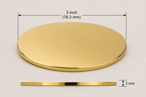 Premium Solid Copper <b>Coaster</b> 3 Inch Diameter 2mm Thickness <b>Mirror</b> Polish Smooth Finish Luxury Table Decor - Product Image 5