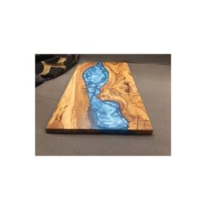 Plateau de service rectangulaire en bois et résine, fait main, de qualité supérieure, idéal pour le stockage et le service des aliments - Product Image 5