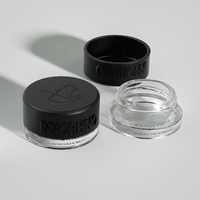 Pot carré en verre de 5 ml résistant aux enfants pour concentrés, échantillons cosmétiques, contenants de dab, avec couvercle à vis en plastique, pour crème de soin en vrac