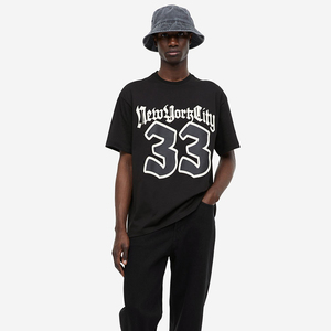 Camiseta Negra Lisa para Hombre, Corte Regular, Cuello Redondo, Manga Corta, Ecológica, 100% Algodón, Estilo Urbano, Hip Hop, Hecha en Pakistán - Product Image 5