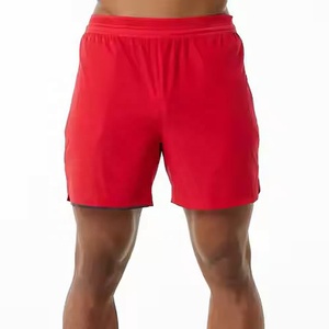 Short décontracté pour homme Short rouge de fitness et de course à pied Short de sport pour homme à séchage rapide avec poches - Product Image 1