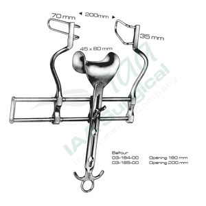 Retractor Abdominal Manual Balfour Autorretenible de Acero Inoxidable, Instrumento Quirúrgico Reutilizable y Ajustable para una Amplia Exposición - Product Image 5