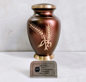 โกศโลหะโบราณสำหรับผู้ใหญ่โกศใส่เถ้ากระดูกสำหรับเก็บเถ้ากระดูกสไตล์ยุโรปและทองและน้ำเงิน - Product Image 5