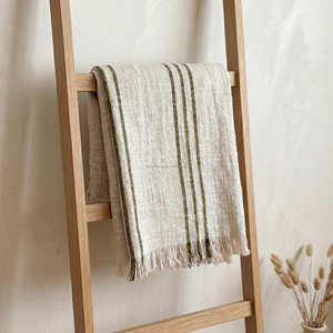 Manta de Algodón con Textura Crema de 50x60 Pulgadas con Tejido Artesanal para Sofá, Sillón y Interiores Naturales Suaves - Product Image 3
