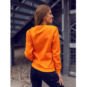 Sweat-shirt tendance à col rond uni en polaire douce, pull ample et confortable pour la détente, tenue de voyage et d'aéroport - Product Image 3