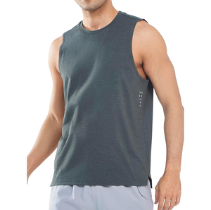 Camiseta sin mangas premium para hombre, ecológica, transpirable, de secado rápido, de algodón suave, chaleco de playa, ropa deportiva informal - Product Image 1