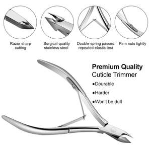 Wholesale Professional Manicure Pedicure Tool Stainless Steel Curved Wide Jaw Opening Extremely Sharp Cuticle Nippers Cuticle - Product Image 1