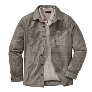 Breathable Mens Classic <b>Suede</b> Leather <b>Jacket</b> Genuine Soft <b>Suede</b> Slim Fit Winter Urban Fashion Layer - Product Image 4