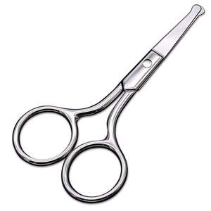 Ciseaux professionnels pour sourcils et poils du nez, pour droitiers, lame incurvée de sécurité, en acier inoxydable chirurgical, pour la coupe des poils du visage et des oreilles - Product Image 2