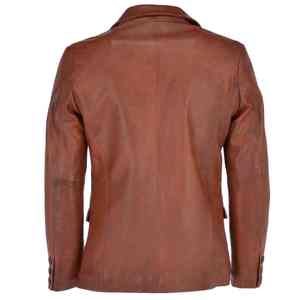High Quality Custom Two Button British Style <b>Leather</b> <b>Blazer</b> Men's Faux Lamb <b>Leather</b> <b>Jacket</b> Stand Front Logo Fashion <b>Jacket</b> - Product Image 2