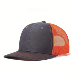 Gorra de Béisbol Unisex de 6 Paneles, Tela de Malla, Color en Contraste, Transpirable, Ajustada, para Primavera/Verano, Uso Casual, Talla Adulto, Gorra Trucker - Product Image 1