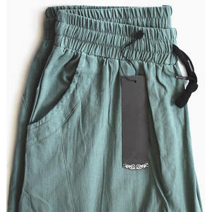 Pantalon Homme Streetwear Décontracté en Lin/Coton Lourd de Haute Qualité, Fabriqué Professionnellement, Taille Mi-Haute Droite - Product Image 5