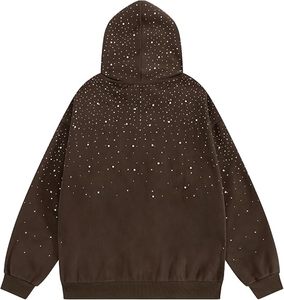 Men's Brown <b>Rhinestone</b> Dot Pattern <b>Hoodie</b> Casual Sweatshirt Men Embellished Hooded Sweatshirt Men Casual <b>Rhinestone</b> <b>Hoodie</b> - Product Image 1