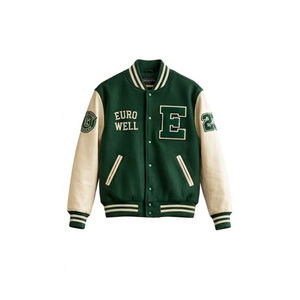 Chaqueta Varsity de Béisbol para Hombre, Personalizada al por Mayor, para Invierno, con Logotipo del Equipo Bordado, 100% Lana, Personalizable - Product Image 1