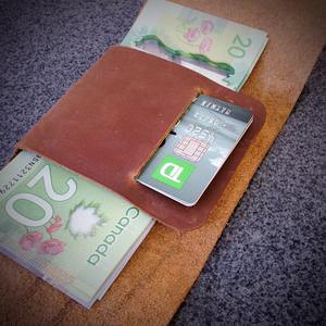 Custom Logo Genuine Leather Stitchless <b>Wallet</b> Slim Trifold Minimalist Card <b>Holder</b> High Quality Factory Direct LSSW-0037 - Product Image 2