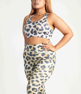 OEM Custom Fitness Wear Suit Quick Drying Workout Non-Pad Sport Bra Women Gym Sportswear Camo/Animal Printed Yoga <b>Leggings</b> Set - Product Image 1