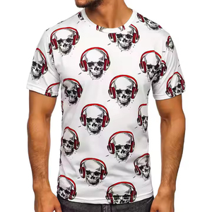 T-shirt d'été 100 % coton pour homme, col montant, broderie logo personnalisée, coupe classique, couleur unie, streetwear, écologique - Product Image 1