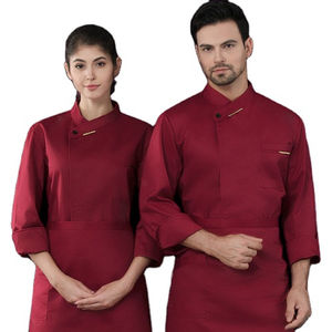 Uniformes de Chef Personalizados de Último Diseño, Manga Larga, Unisex, con Logotipo Personalizado para Restaurante, Bar, Camarero, Personal de Hotel - Product Image 5