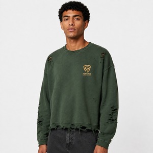 <b>Top</b> Trending Unique Style Men <b>Distress</b> Sweatshirt 100% Cotton Winter Streetwear Quick Dry Breathable for Sale Hot Selling Bulk - Product Image 3