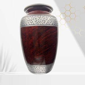 Urne funéraire blanche haut de gamme gravée à la main pour adultes, capacité de 200 pouces cubes, style américain, gravure en émail nickelé - Product Image 3