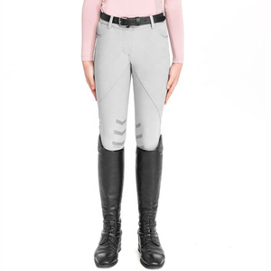 Culotte d'équitation pour femme, taille haute, coupe ajustée, couleur unie, fermeture à boucle, respirante, en similicuir, pour l'entraînement - Product Image 3