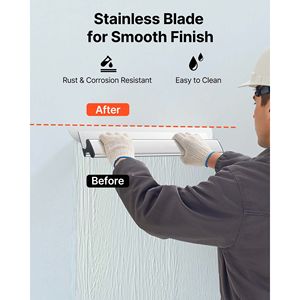 Set di Lame per Rasatura in Alluminio per Edilizia Europea, in Acciaio Inossidabile, con Lame da 10, 24, 32 Pollici e Prolunga da 35, 78 Pollici per Intonaco - Product Image 3