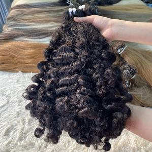 Burmese Curly todos los tamaños y todos los colores para mujeres 100% extensiones de cabello crudo en Vietnam - Product Image 4