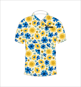 <b>Mens</b> <b>Sunflower</b> Print Polo <b>Shirt</b> Short Sleeve Casual Summer Golf Polo Lightweight Collared Fashion <b>Shirt</b> - Product Image 2