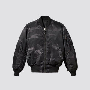 Chaqueta Bomber para Hombre, Estilo Casual, Cierre de Cremallera, Resistente al Viento, Relleno de Algodón, Acolchado Frontal de Poliéster Grueso, para Invierno - Product Image 2