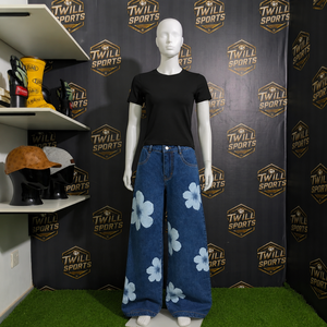 Pantalon large en jean pour femme, style mode, idéal pour l'hiver, vente en gros, disponible en ligne - Product Image 2