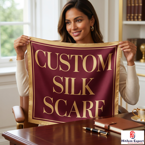 Foulard carré tendance imprimé sur mesure effet soie, châle de mode, fabricant et fournisseur de textiles OEM ODM à marque privée - Product Image 2