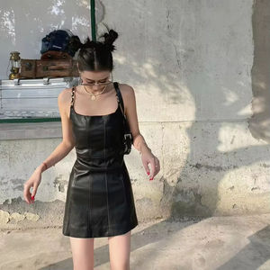 Vestido ajustado de cuello alto con aberturas, estampado con detalle de lazo, sin mangas, de color liso, de punto elástico de spandex, mini, sexy, tipo tubo. - Product Image 3