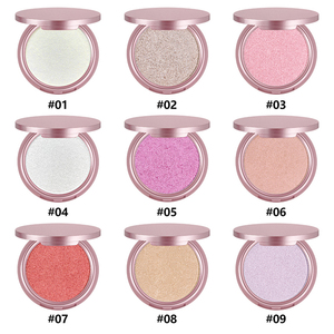Paleta de Iluminadores Brillantes, Alta Pigmentación, Fácil de Aplicar, Resistente al Agua, Rosa, 9 Colores, Marca Privada - Product Image 1