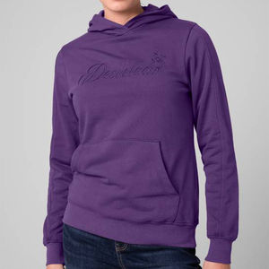 Custom Premium <b>Purple</b> Oversized Embroidered Front Women's Drop Shoulder Relaxed Fit High Street Hoodie Anti-Wrinkle Breathable - Product Image 1