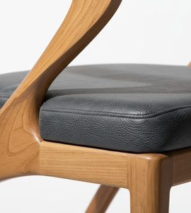 Designer Solid Wood Living Room Armchair Elegant Curved Backrest Ergonomic <b>Green</b> Cushioned Seat For Interior Decor Supply - Product Image 5