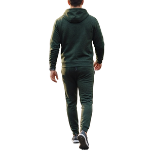 Oem Custom Logo Pullover Slim Fit Jogger Pants Zipper Hoodie Set Premium Cotton Fleece Breathable Eco-friendly Tracksuits Men - Product Image 2