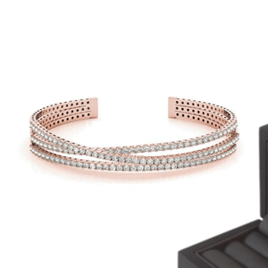 Brazalete de Diamantes de Plata y Oro 925 con Diseño Moderno de 20 mm, Brazalete de Diamantes Moissanite con Claridad VVS, Estilo Hip Hop - Product Image 2