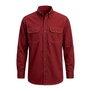 Camisa de Trabajo Personalizada para Hombre, de Algodón Ignífugo, para Ingenieros de Seguridad y Construcción, 220g, Resistente a Desgarros, de Secado Rápido, Transpirable, Color Sólido - Product Image 2