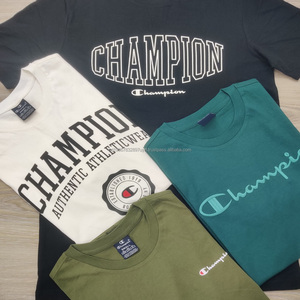 Excedentes Overrun Bordado Logo Impreso Diseños de marca sólida Envío informal Cancelar Camisetas Punto Algodón 180 GSM Hombres - Product Image 2