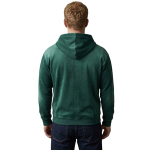 เสื้อฮู้ดผู้ชายสีพื้นแบบซิป ผ้าฝ้ายฟลีซ ทรงปกติ สไตล์สตรีทแวร์ สีเขียว ผู้ผลิตเสื้อฮู้ดขายส่ง - Product Image 3