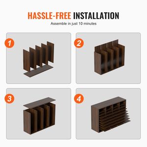 Organizzatore per Documenti in Legno Regolabile con 36 Scomparti, Portaoggetti da Ufficio 39,3x12x26,8 Pollici per Uso su Scrivania - Product Image 6