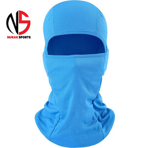 Pasamontañas de malla negra transpirable para motocicleta, máscara facial para entrenamiento de ciclismo, deportes al aire libre, color sólido, de secado rápido. - Product Image 3