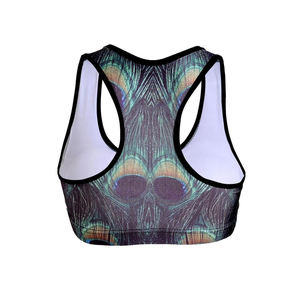 Sublimation Adult Women's Plus Size Lightweight Medium Support U-NECK Lace Eco-Friendly Sports Bra Gym Yoga Fitness Workout - Product Image 3