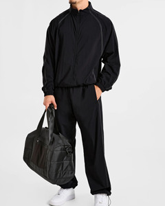 Plus Size Custom Oversize <b>Sweater</b> Track Jacket & Pants With Piping Two Piece Men's Tracksuits Breathable Gymwear Men Sweat Suits - Product Image 4