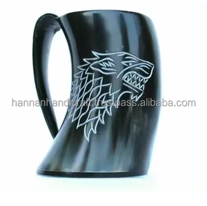 Taza/Vaso Artesanal de Cuerno de Vaca y Toro Pulido, Diseño Animal, Ecológico, para Decoración Navideña del Hogar y para Beber - Product Image 4