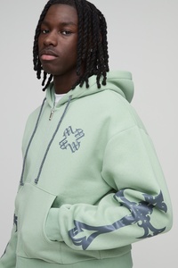 Personalized Mens Tracksuit <b>Set</b> Polyester Cotton Casual Printed Hoodie <b>Jogger</b> Custom DTF Logo <b>Matching</b> Two Piece Outfit Wear - Product Image 3